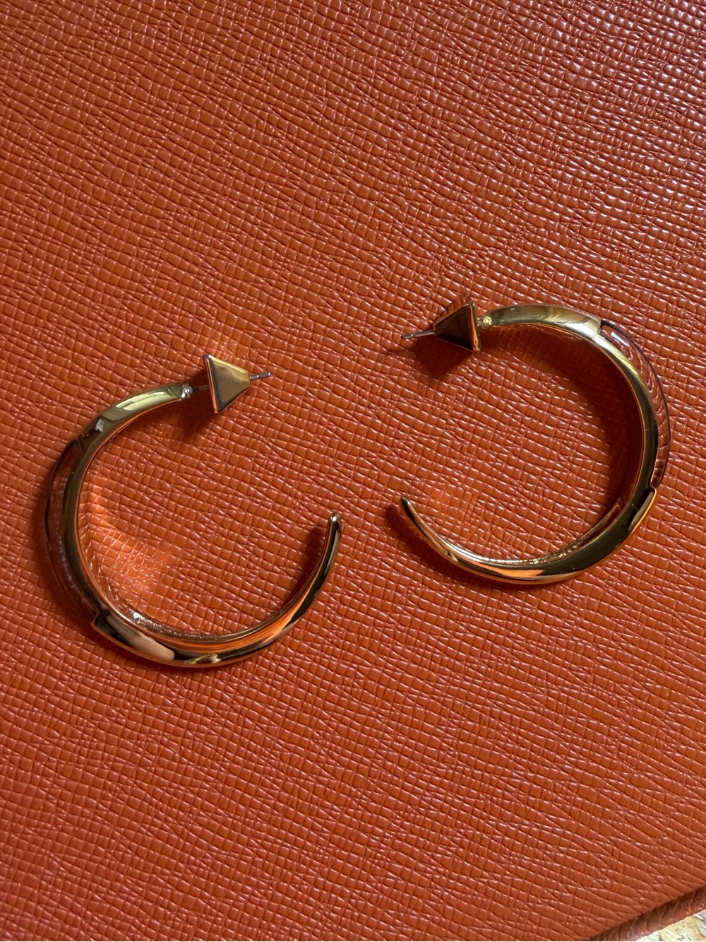 Alexis Bittar Lucite Crescent Yellow Gold-Plated Hoop Post Earrings